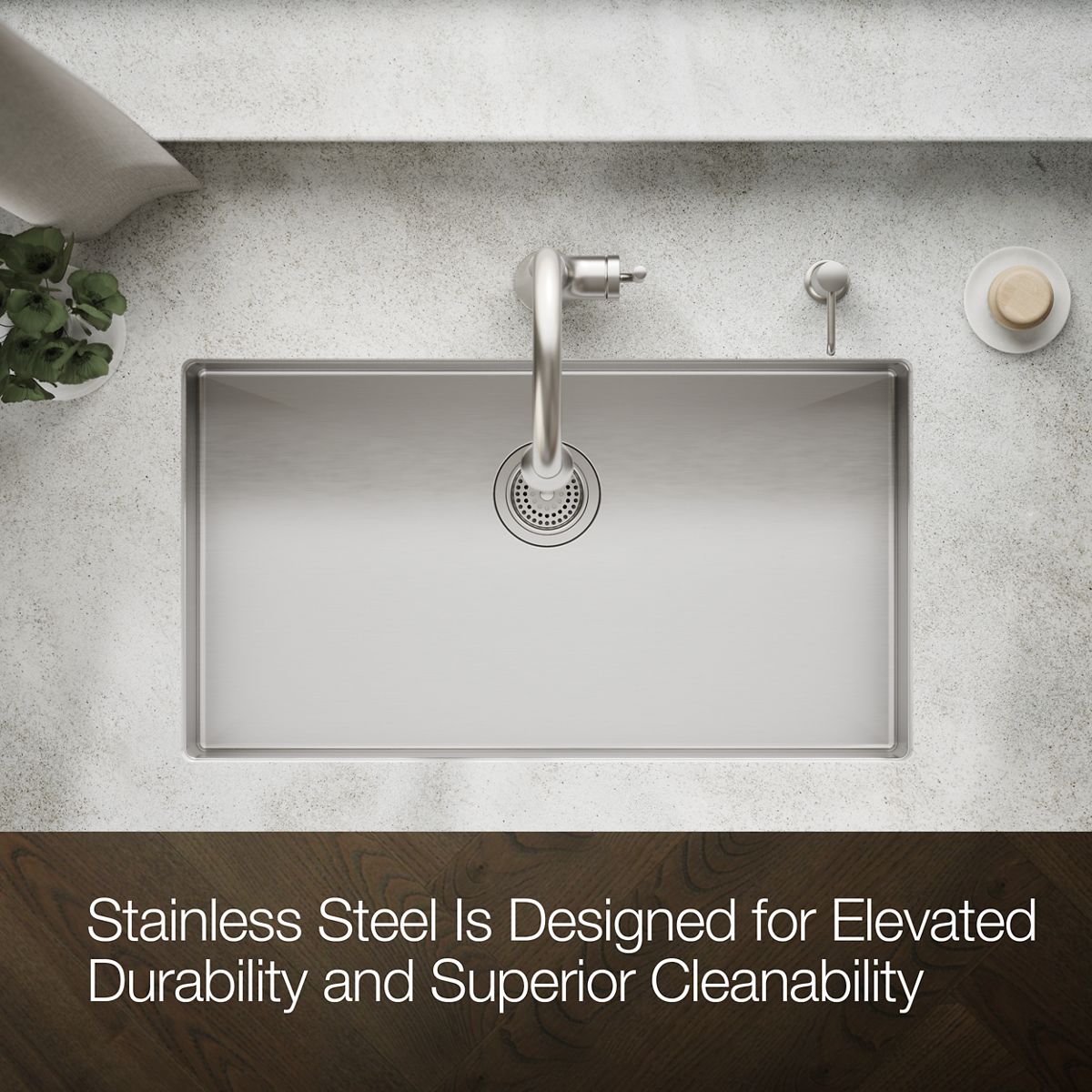 KOHLER Strive 32" undermount single-bowl kitchen sink