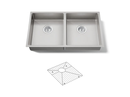 KOHLER Strive 32" undermount double-bowl kitchen sink