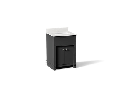KOHLER K-33264 Alouette™ 24" Bathroom Vanity Cabinet with Sink and Quartz Top, dark warm grey