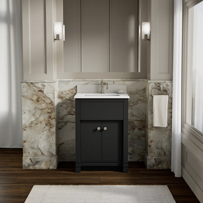KOHLER K-33264 Alouette™ 24" Bathroom Vanity Cabinet with Sink and Quartz Top, dark warm grey - view 2