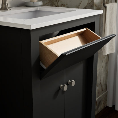 KOHLER K-33264 Alouette™ 24" Bathroom Vanity Cabinet with Sink and Quartz Top, dark warm grey - view 4