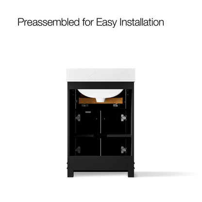 KOHLER Alouette™ 24" bathroom vanity cabinet with sink and quartz top