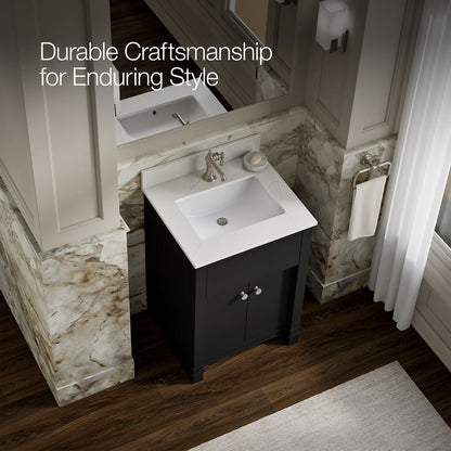 KOHLER Alouette™ 24" bathroom vanity cabinet with sink and quartz top