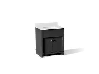 KOHLER K-33265 Alouette™ 30" Bathroom Vanity Cabinet with Sink and Quartz Top, dark warm grey