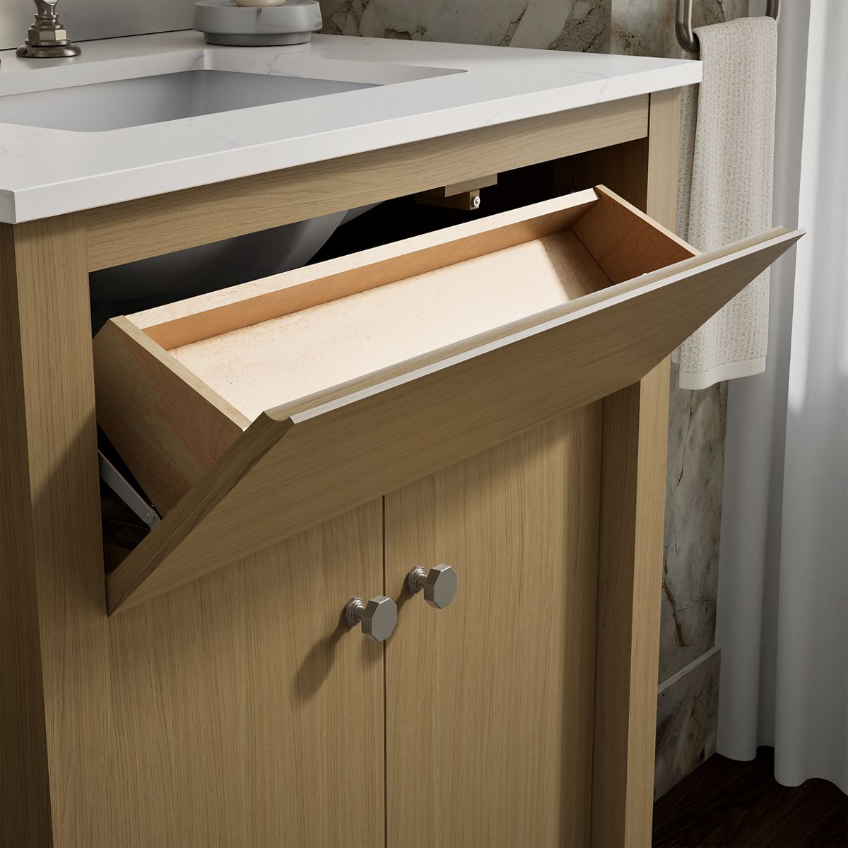 KOHLER Alouette™ 30" bathroom vanity cabinet with sink and quartz top