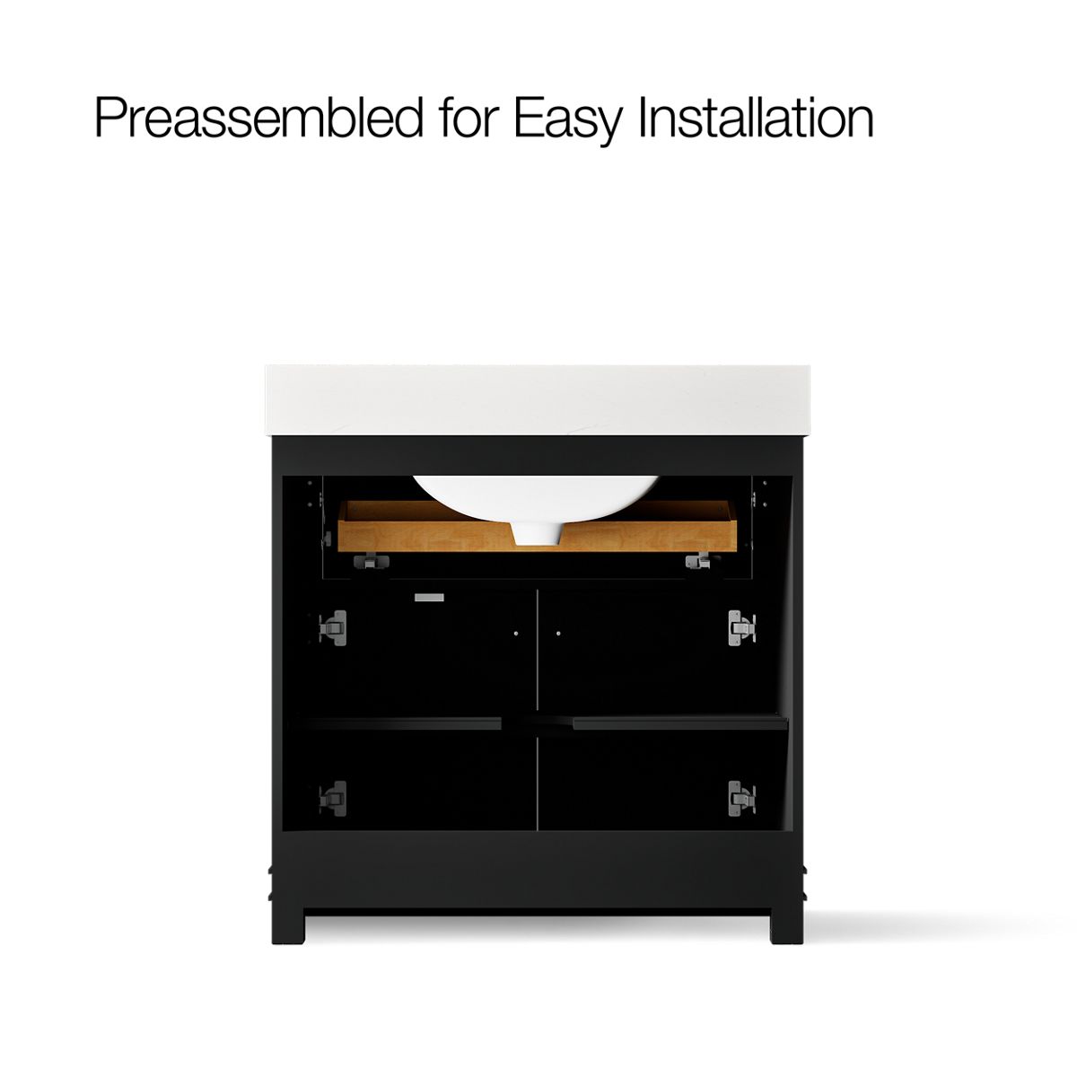 KOHLER Alouette™ 36" bathroom vanity cabinet with sink and quartz top