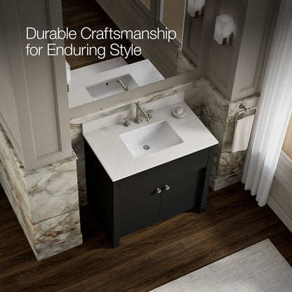 KOHLER Alouette™ 36" bathroom vanity cabinet with sink and quartz top