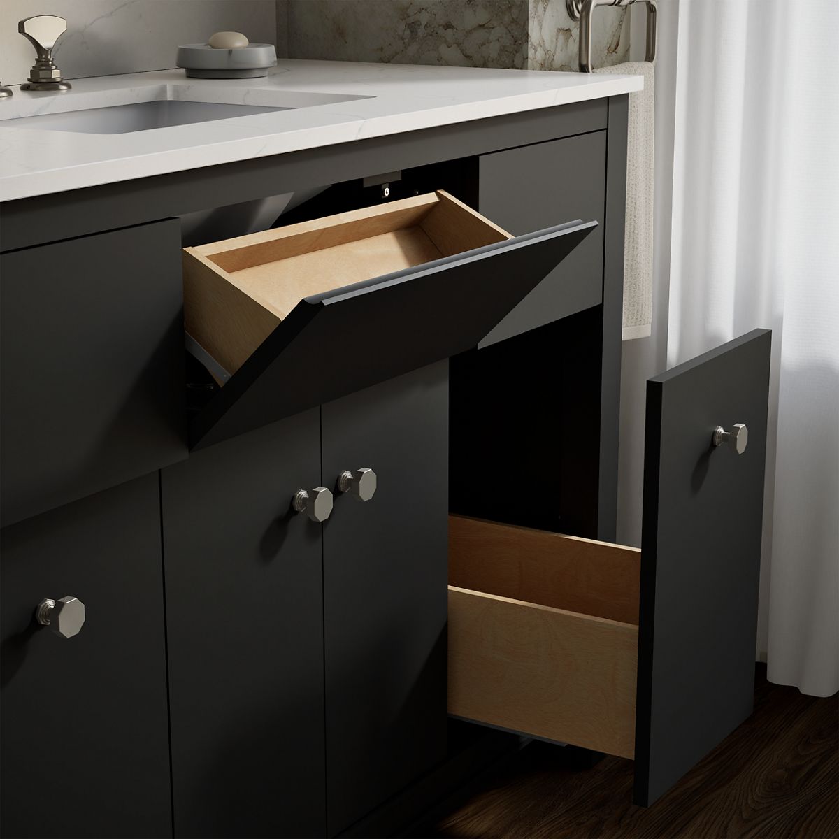 KOHLER Alouette™ 48" bathroom vanity cabinet with sink and quartz top