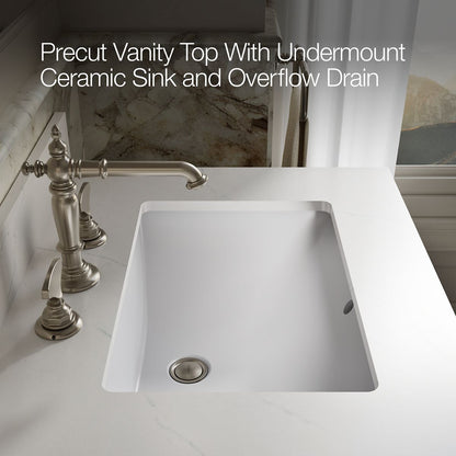 KOHLER Alouette™ 60" bathroom vanity cabinet with sinks and quartz top