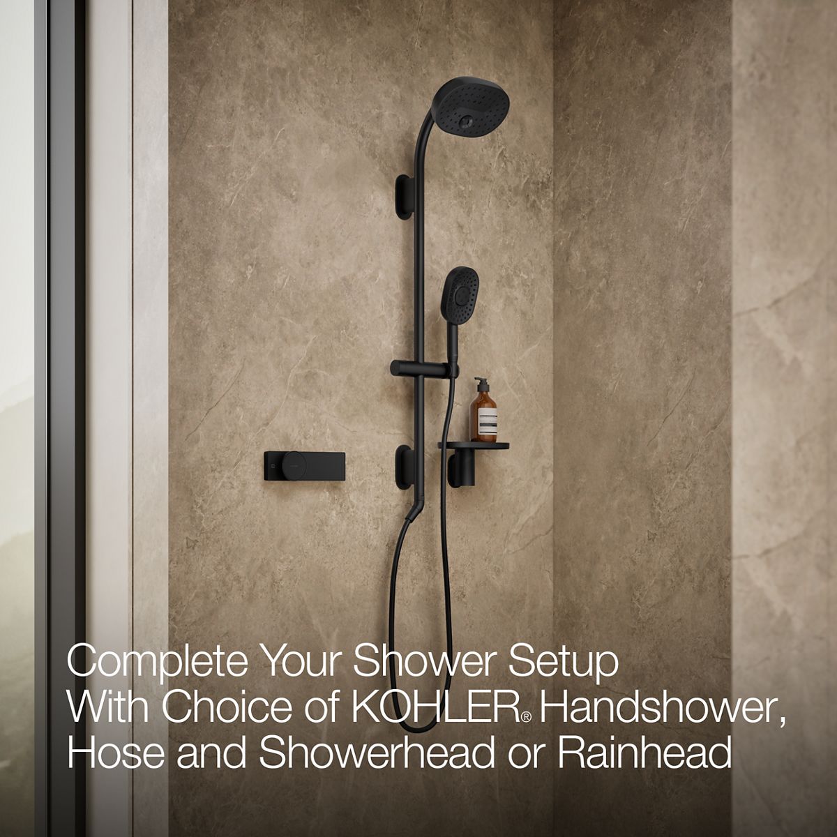 KOHLER K-33471 Anthem EvoCycle 60" x 42" alcove shower base, left drain
