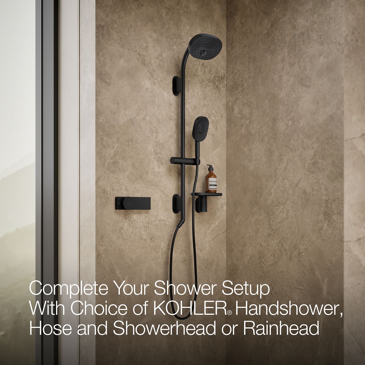 KOHLER K-33473 Anthem EvoCycle 60" x 32" alcove shower base, left drain
