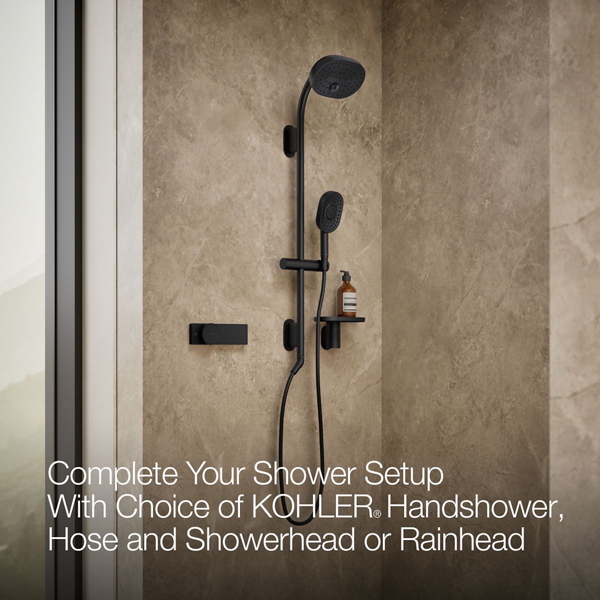 KOHLER K-33475 Anthem EvoCycle 60" x 36" alcove shower base, left drain