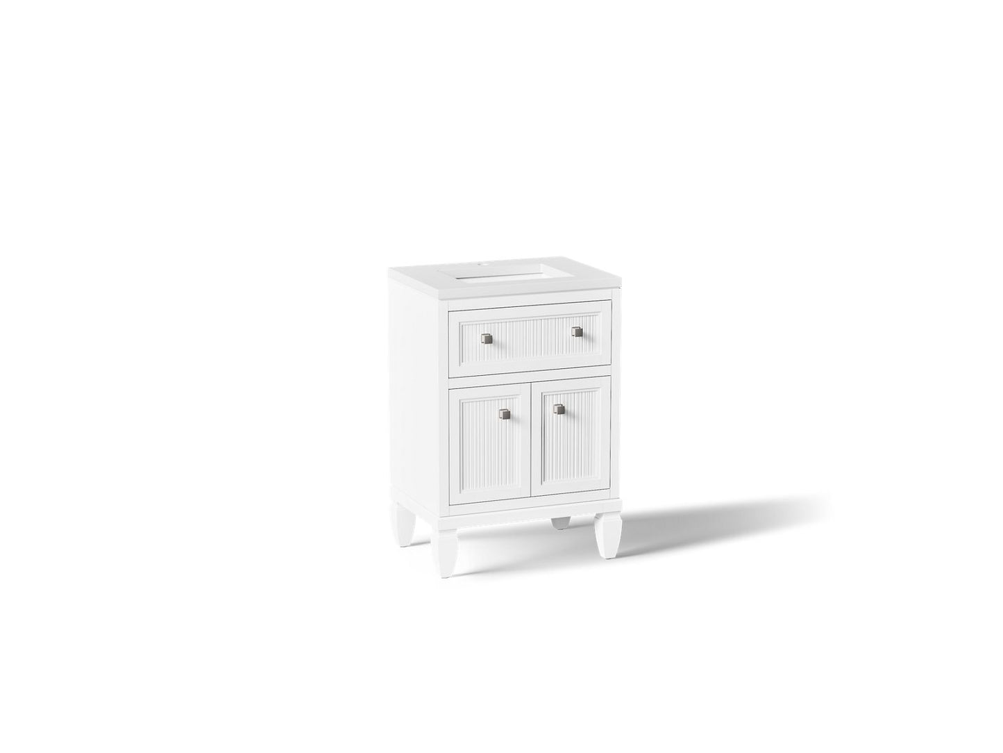 KOHLER K-33535-ASB Hearthaven 24" bathroom vanity cabinet with sink and quartz top