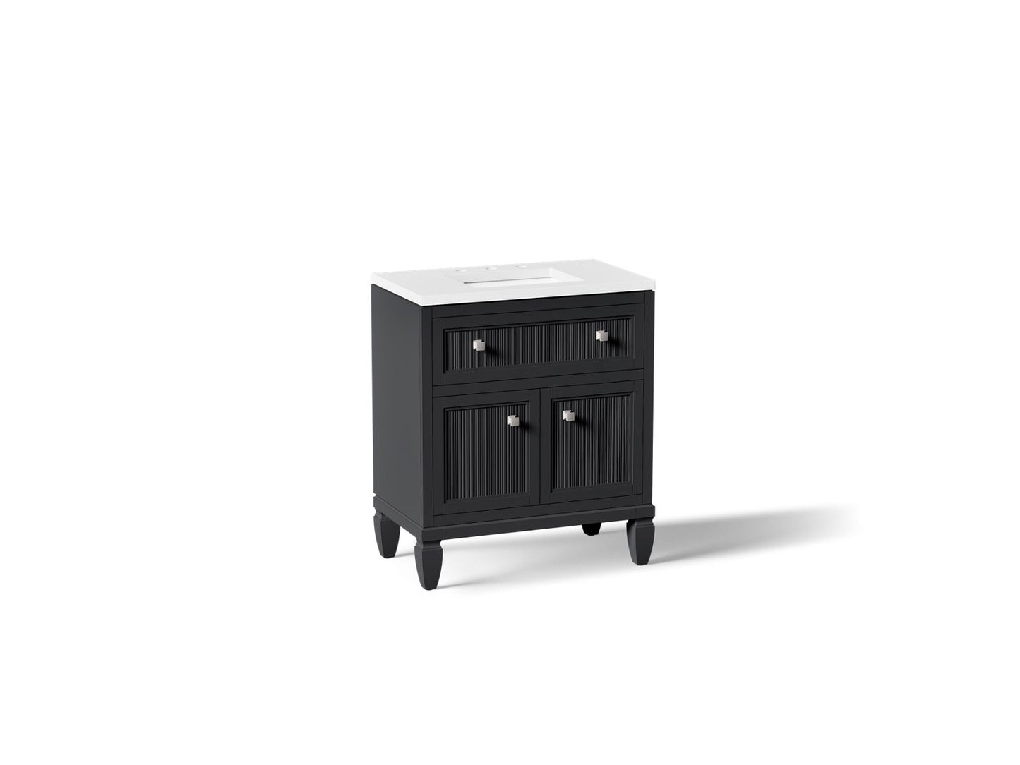 KOHLER K-33536-ASB Hearthaven 30" bathroom vanity cabinet with sink and quartz top