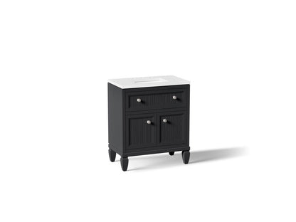 KOHLER K-33536-ASB Hearthaven 30" bathroom vanity cabinet with sink and quartz top