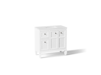 KOHLER K-33537-ASB Hearthaven 36" bathroom vanity cabinet with sink and quartz top