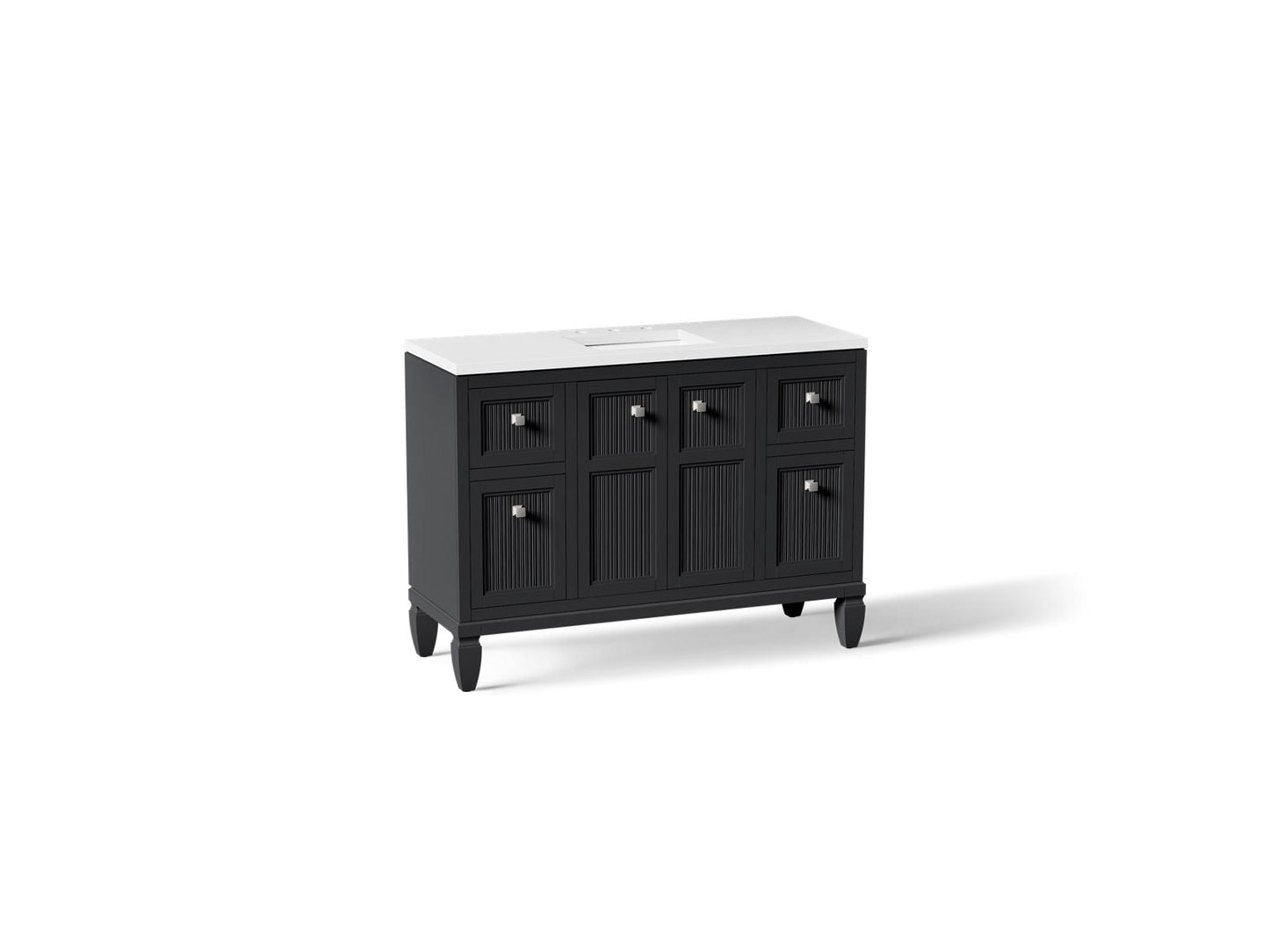 KOHLER K-33538-ASB Hearthaven 48" bathroom vanity cabinet with sink and quartz top