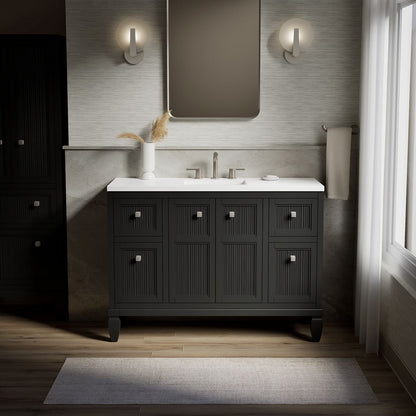 KOHLER K-33538-ASB Hearthaven 48" bathroom vanity cabinet with sink and quartz top