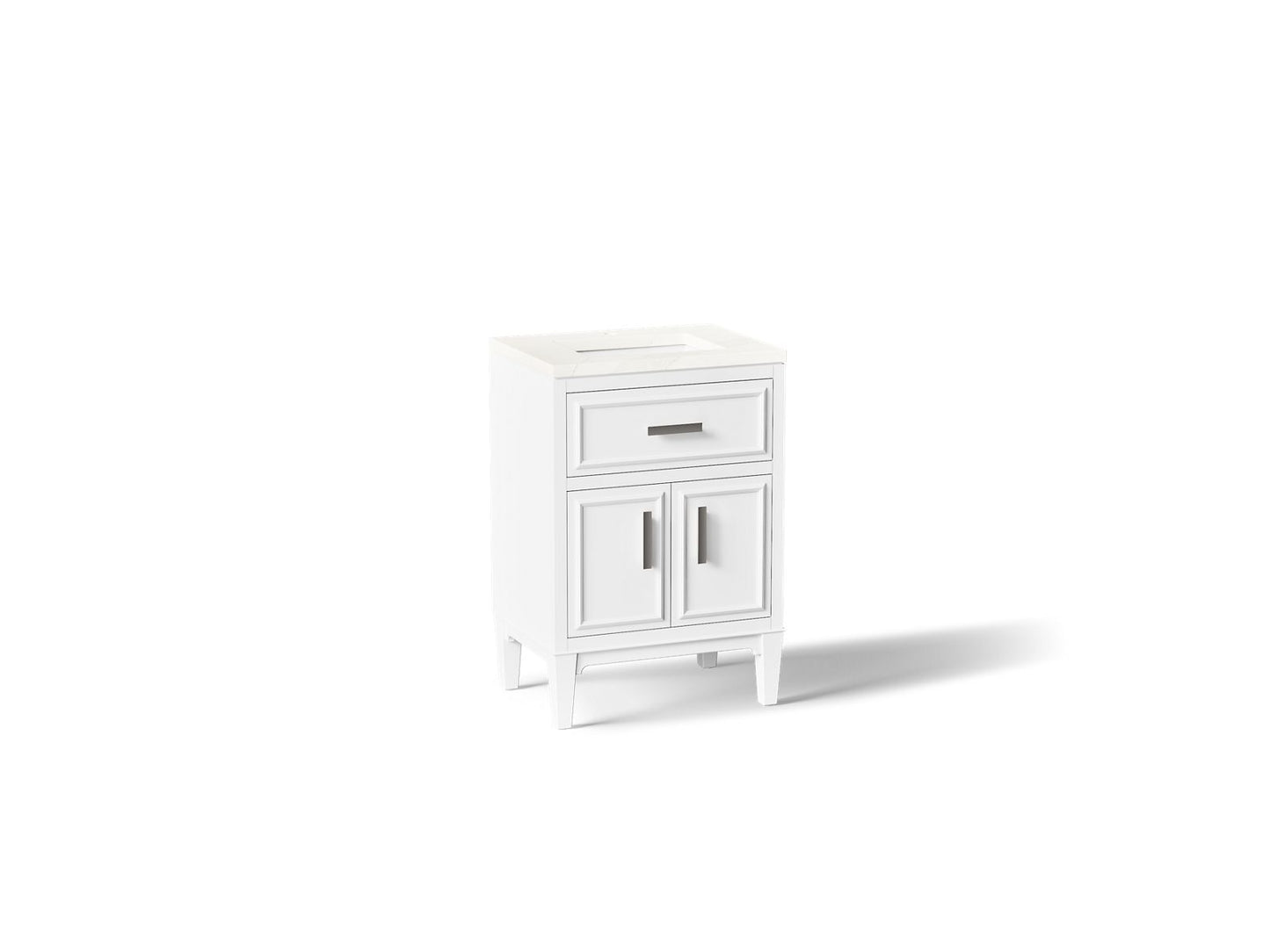 KOHLER K-33543-ASB Southerk 24" bathroom vanity cabinet with sink and quartz top