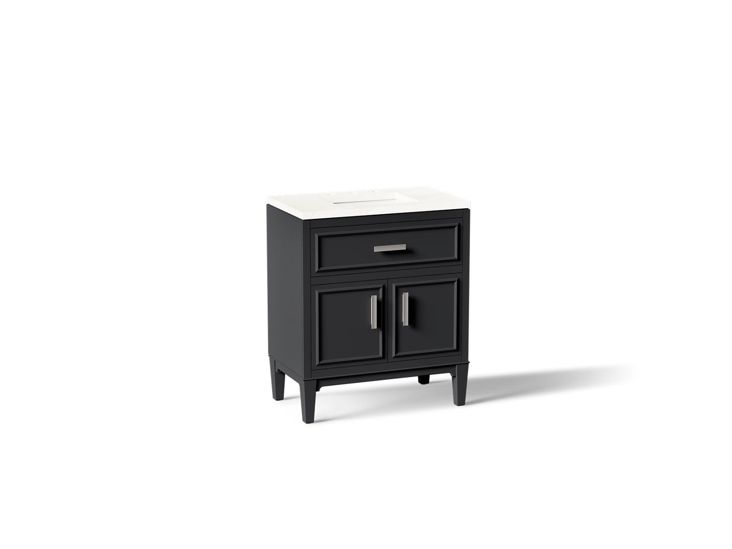KOHLER K-33544-ASB Southerk 30" bathroom vanity cabinet with sink and quartz top