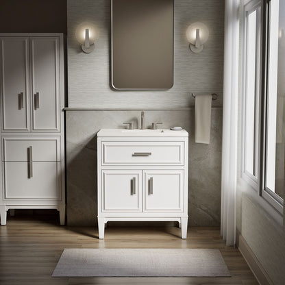 KOHLER K-33544-ASB Southerk 30" bathroom vanity cabinet with sink and quartz top