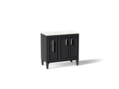 KOHLER K-33545-ASB Southerk 36" bathroom vanity cabinet with sink and quartz top