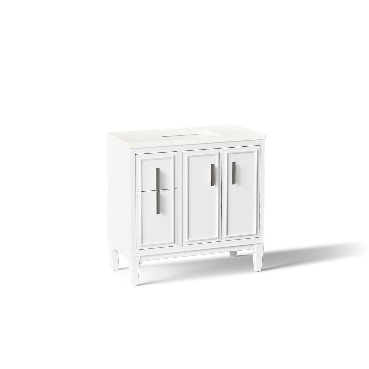 KOHLER K-33545-ASB Southerk 36" bathroom vanity cabinet with sink and quartz top