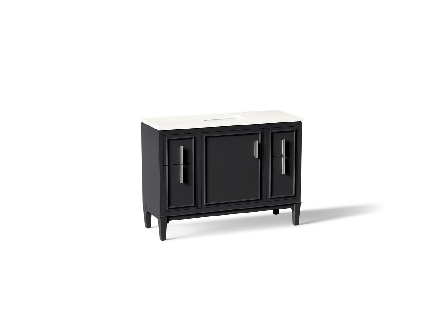 KOHLER K-33546-ASB Southerk 48" bathroom vanity cabinet with sink and quartz top