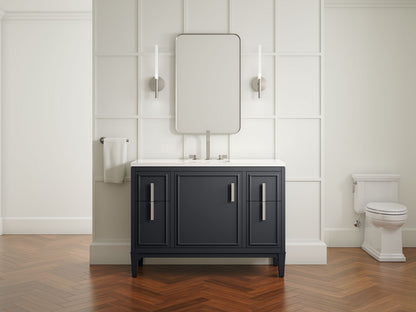 KOHLER K-33546-ASB Southerk 48" bathroom vanity cabinet with sink and quartz top