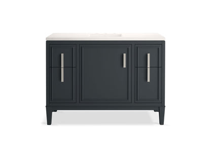 KOHLER K-33546-ASB Southerk 48" bathroom vanity cabinet with sink and quartz top