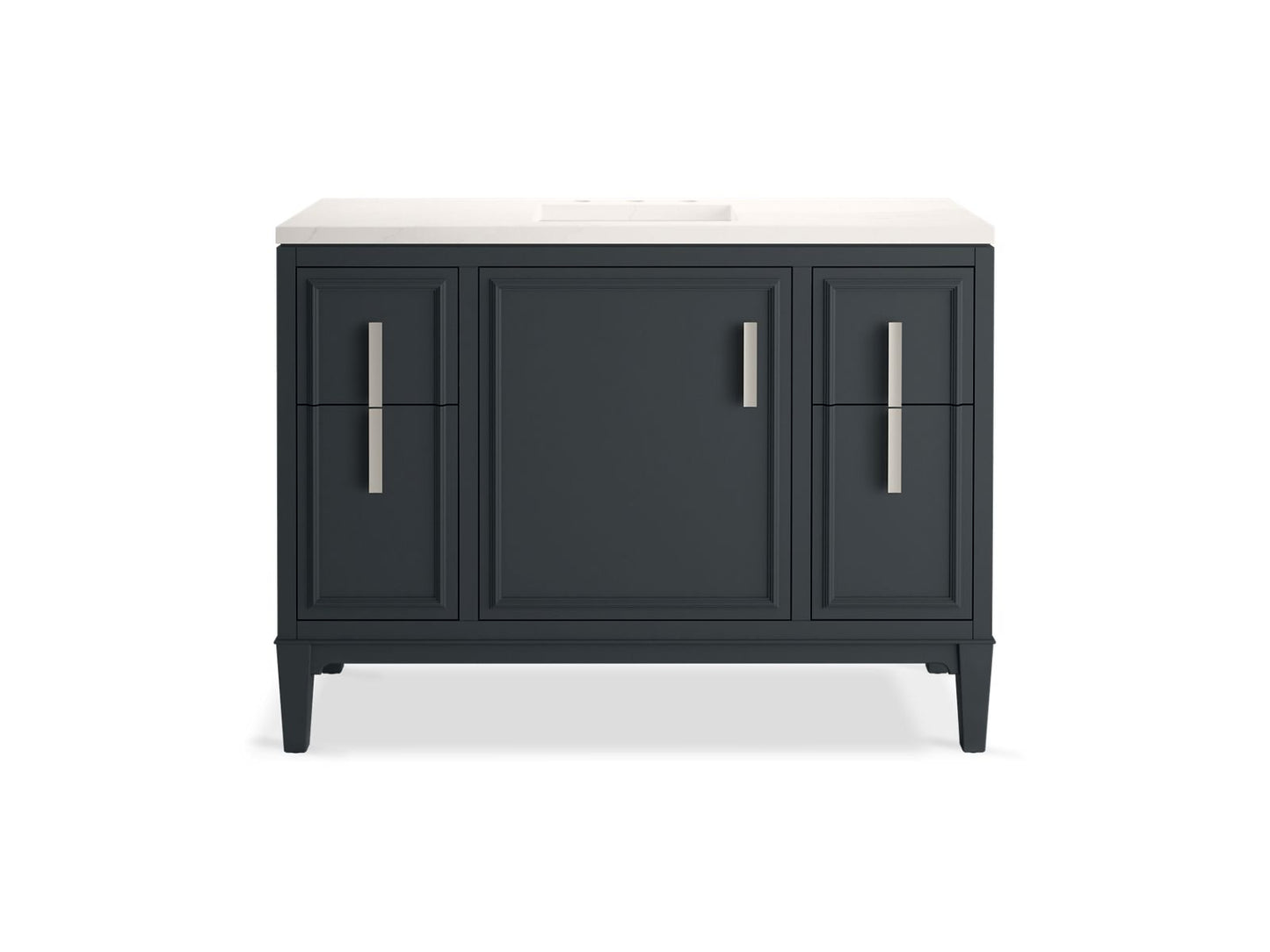 KOHLER K-33546-ASB Southerk 48" bathroom vanity cabinet with sink and quartz top