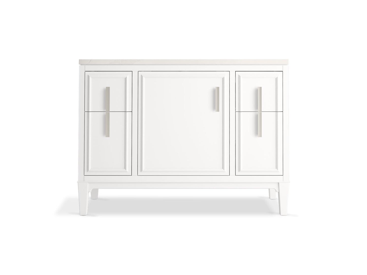 KOHLER K-33546-ASB Southerk 48" bathroom vanity cabinet with sink and quartz top