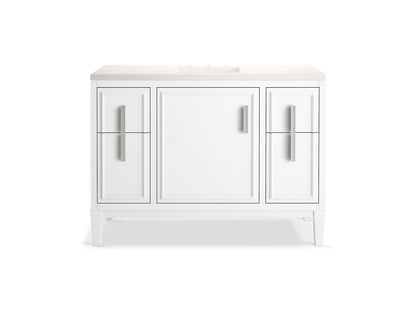 KOHLER K-33546-ASB Southerk 48" bathroom vanity cabinet with sink and quartz top