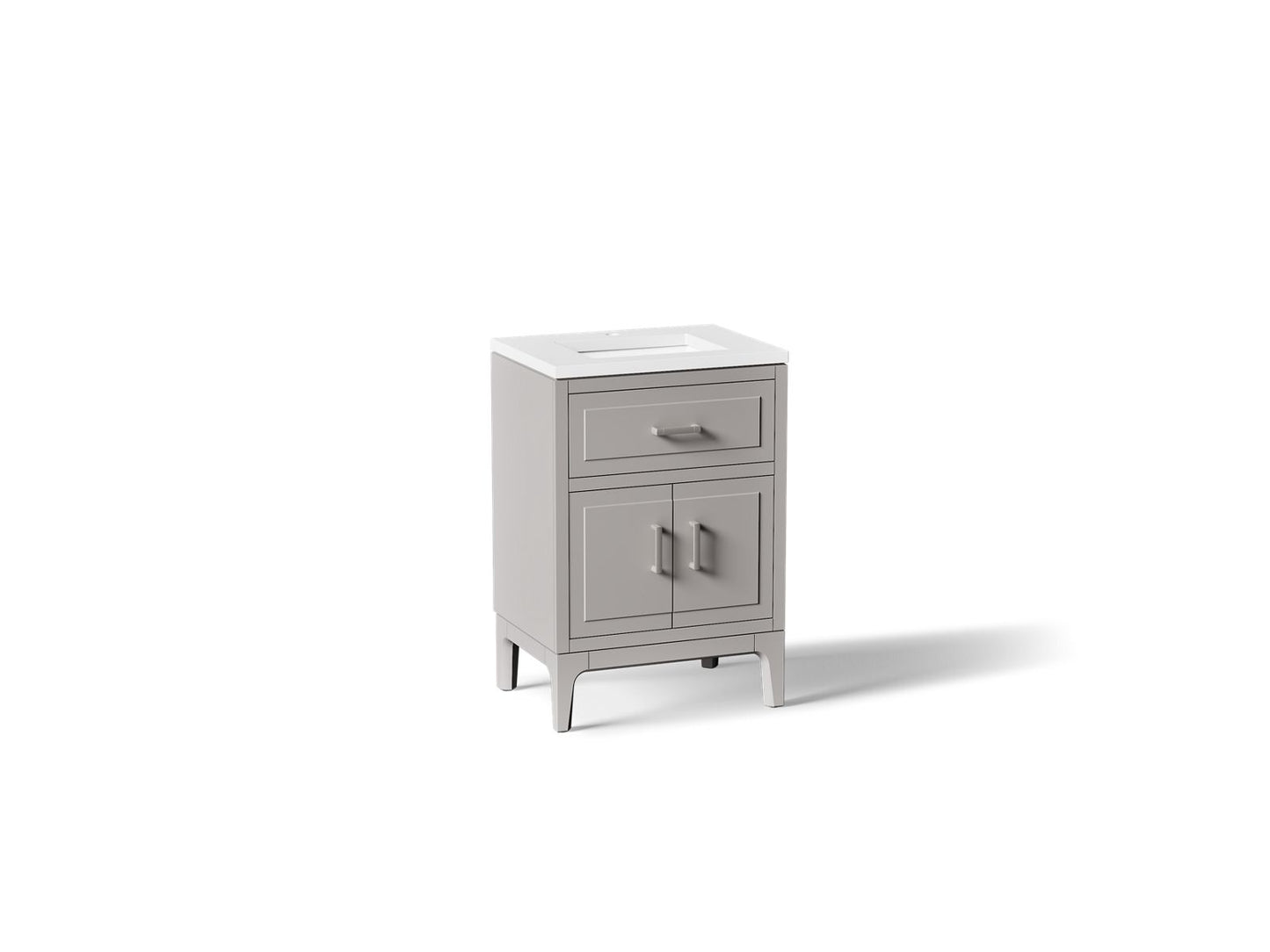 KOHLER K-33551-ASB Seer 24" bathroom vanity cabinet with sink and quartz top