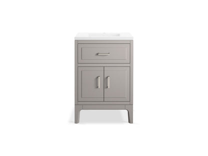 KOHLER K-33551-ASB Seer 24" bathroom vanity cabinet with sink and quartz top