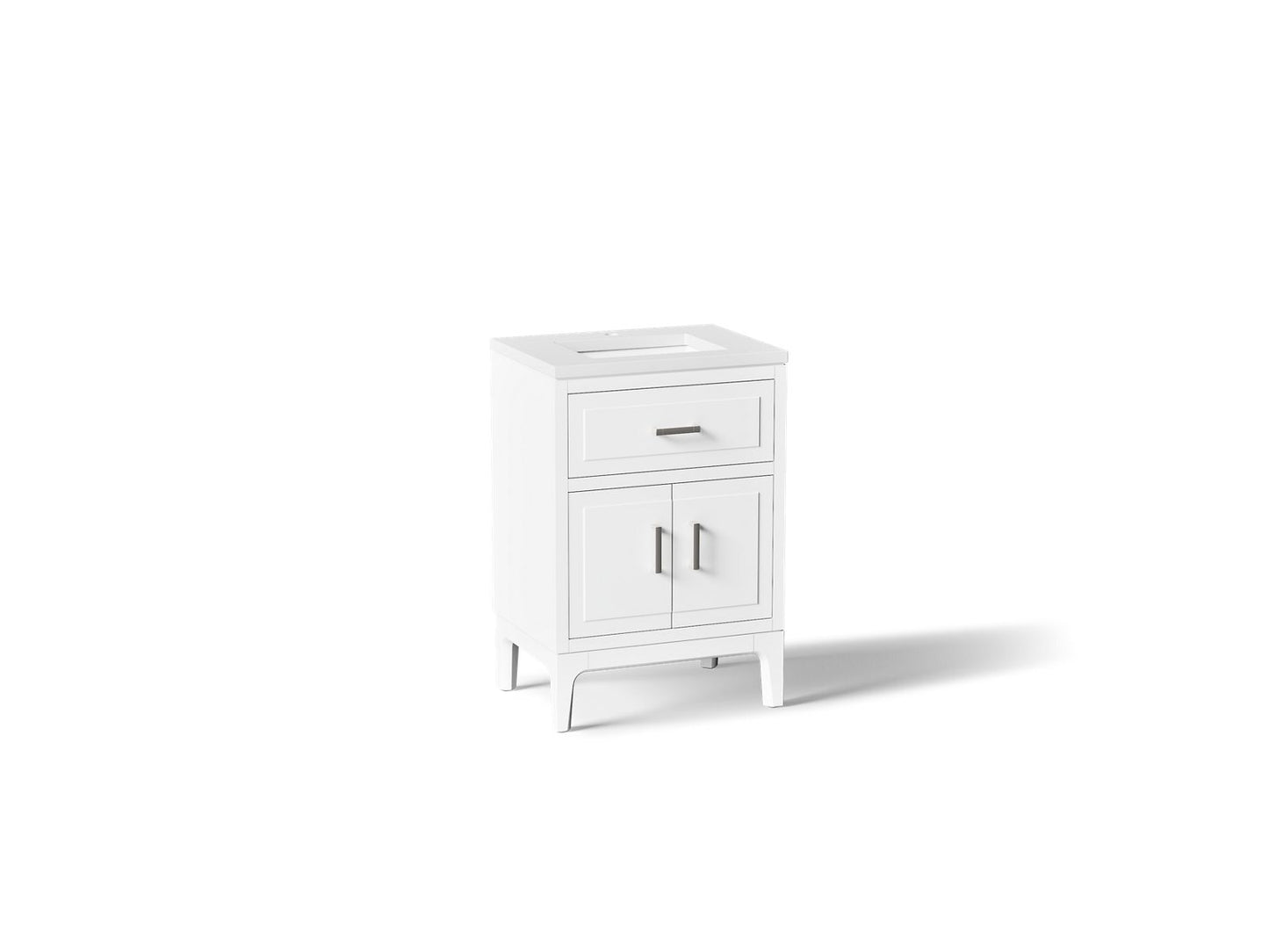 KOHLER K-33551-ASB Seer 24" bathroom vanity cabinet with sink and quartz top