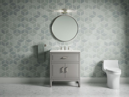 KOHLER K-33552-ASB Seer 30" bathroom vanity cabinet with sink and quartz top
