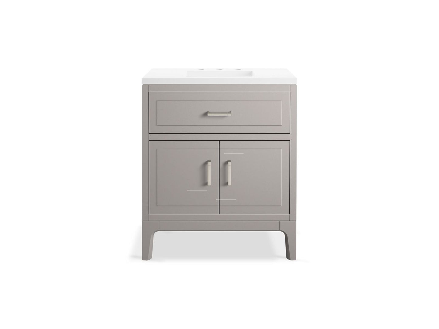 KOHLER K-33552-ASB Seer 30" bathroom vanity cabinet with sink and quartz top