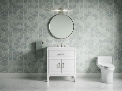 KOHLER K-33552-ASB Seer 30" bathroom vanity cabinet with sink and quartz top