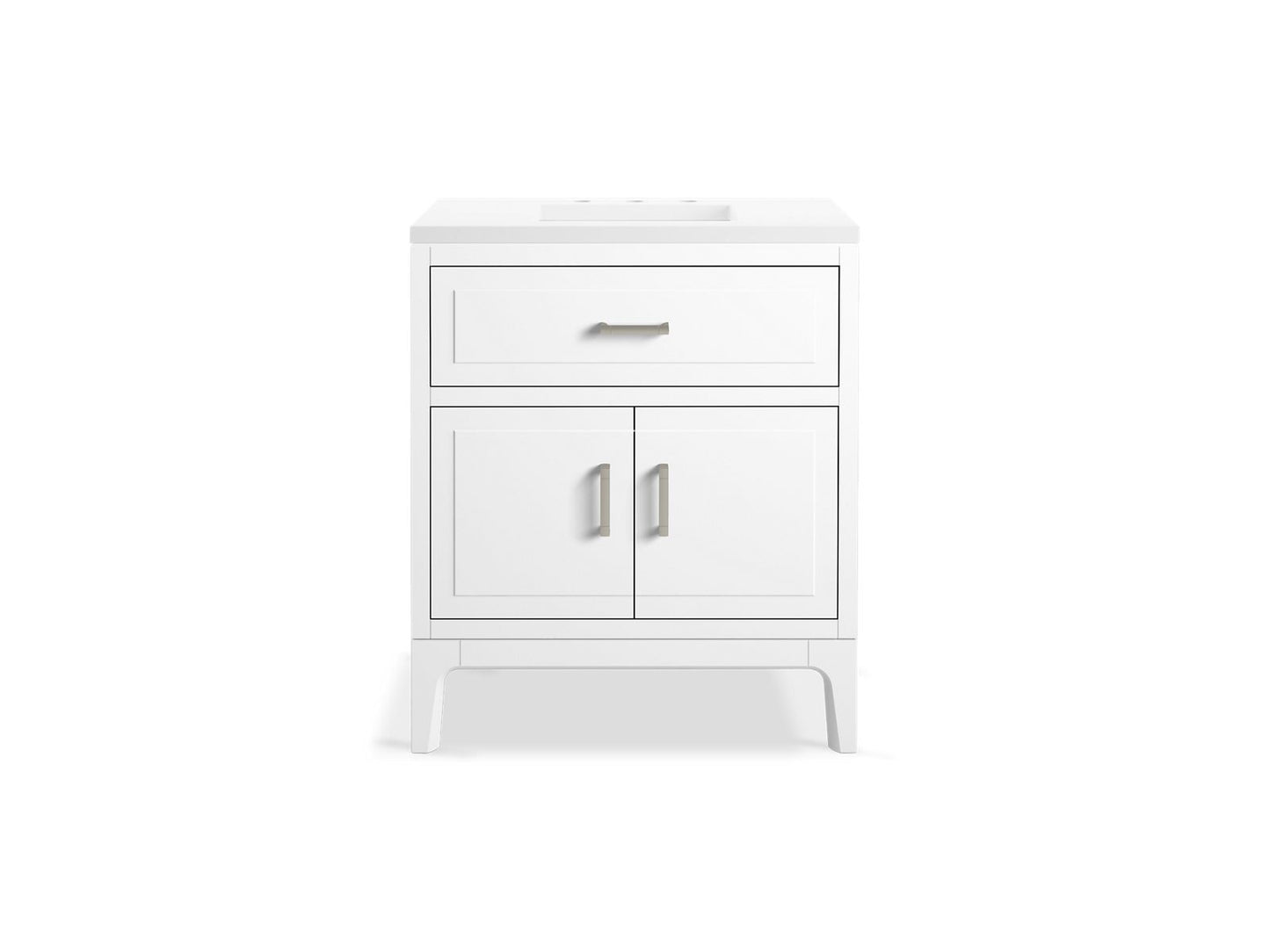 KOHLER K-33552-ASB Seer 30" bathroom vanity cabinet with sink and quartz top