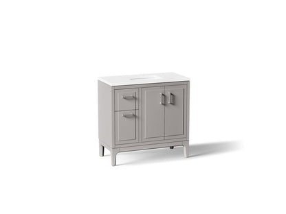 KOHLER K-33553-ASB Seer 36" bathroom vanity cabinet with sink and quartz top