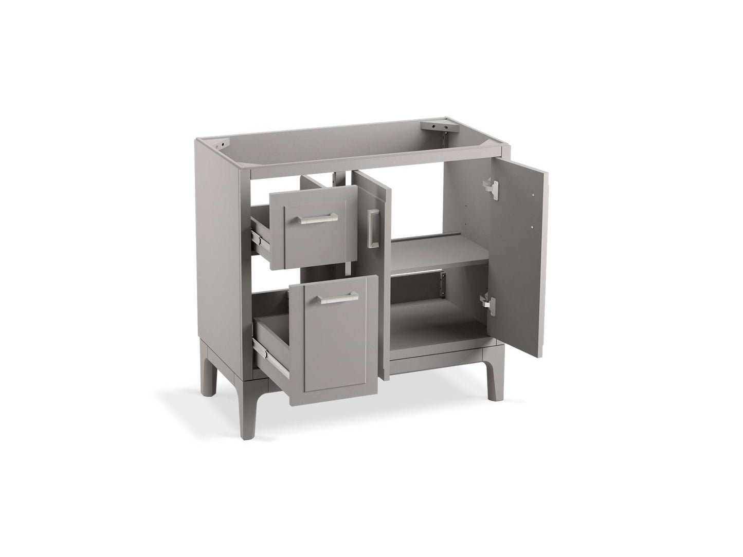 KOHLER K-33553-ASB Seer 36" bathroom vanity cabinet with sink and quartz top