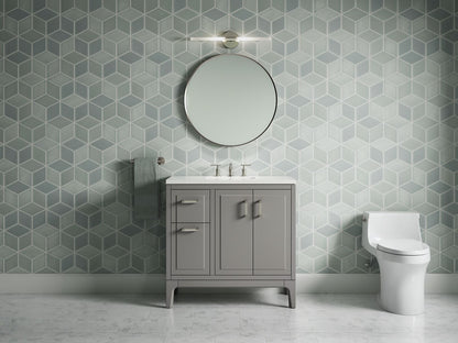 KOHLER K-33553-ASB Seer 36" bathroom vanity cabinet with sink and quartz top