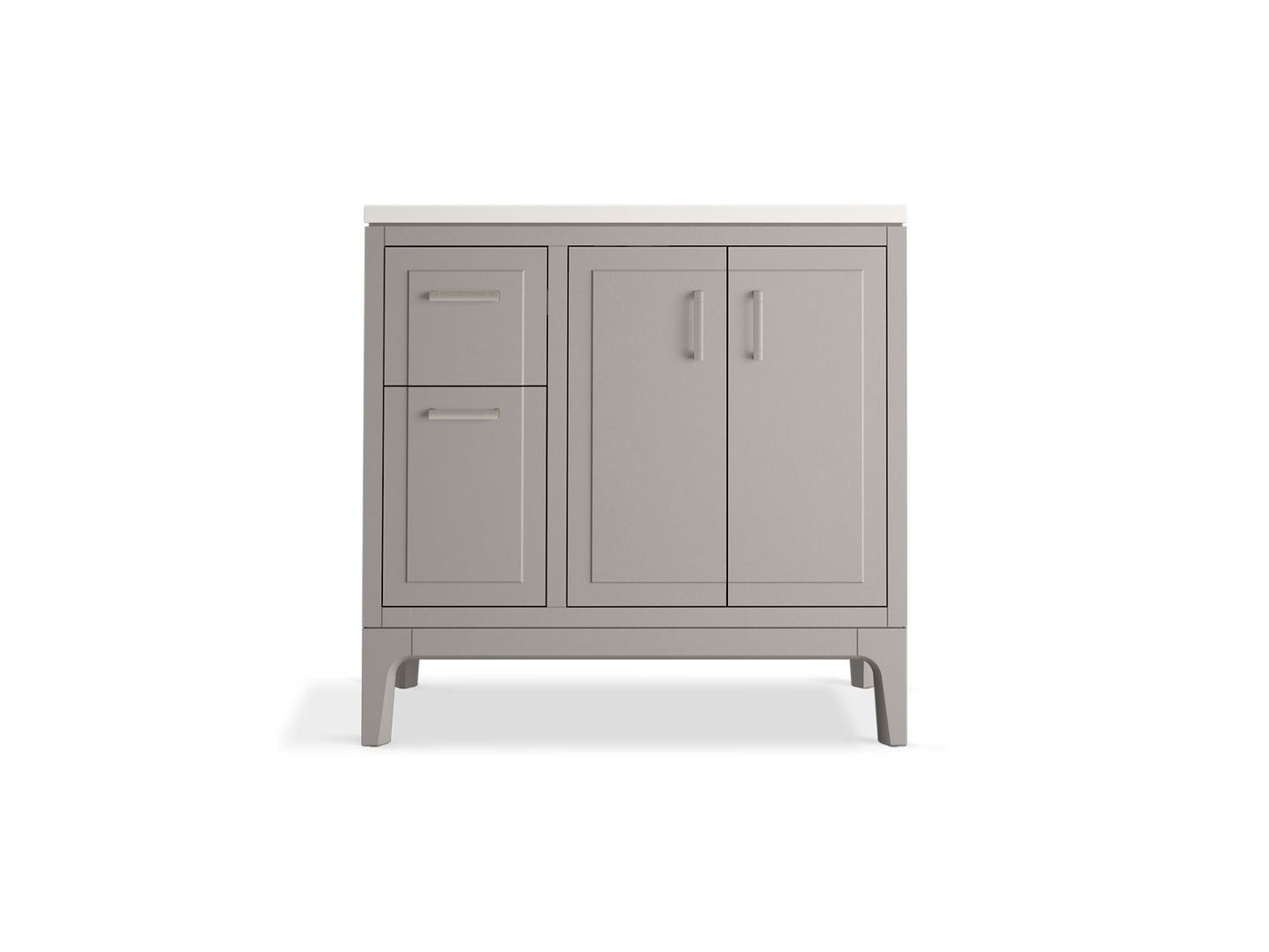 KOHLER K-33553-ASB Seer 36" bathroom vanity cabinet with sink and quartz top