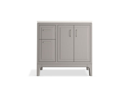 KOHLER K-33553-ASB Seer 36" bathroom vanity cabinet with sink and quartz top
