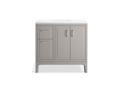 KOHLER K-33553-ASB Seer 36" bathroom vanity cabinet with sink and quartz top