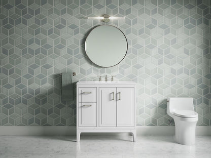 KOHLER K-33553-ASB Seer 36" bathroom vanity cabinet with sink and quartz top