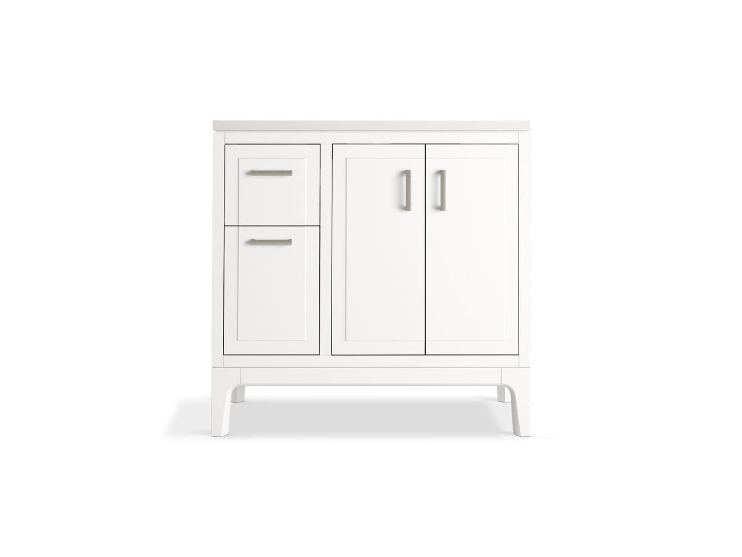 KOHLER K-33553-ASB Seer 36" bathroom vanity cabinet with sink and quartz top