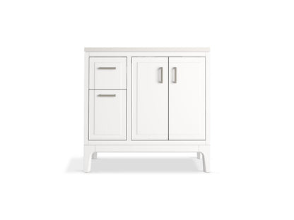 KOHLER K-33553-ASB Seer 36" bathroom vanity cabinet with sink and quartz top
