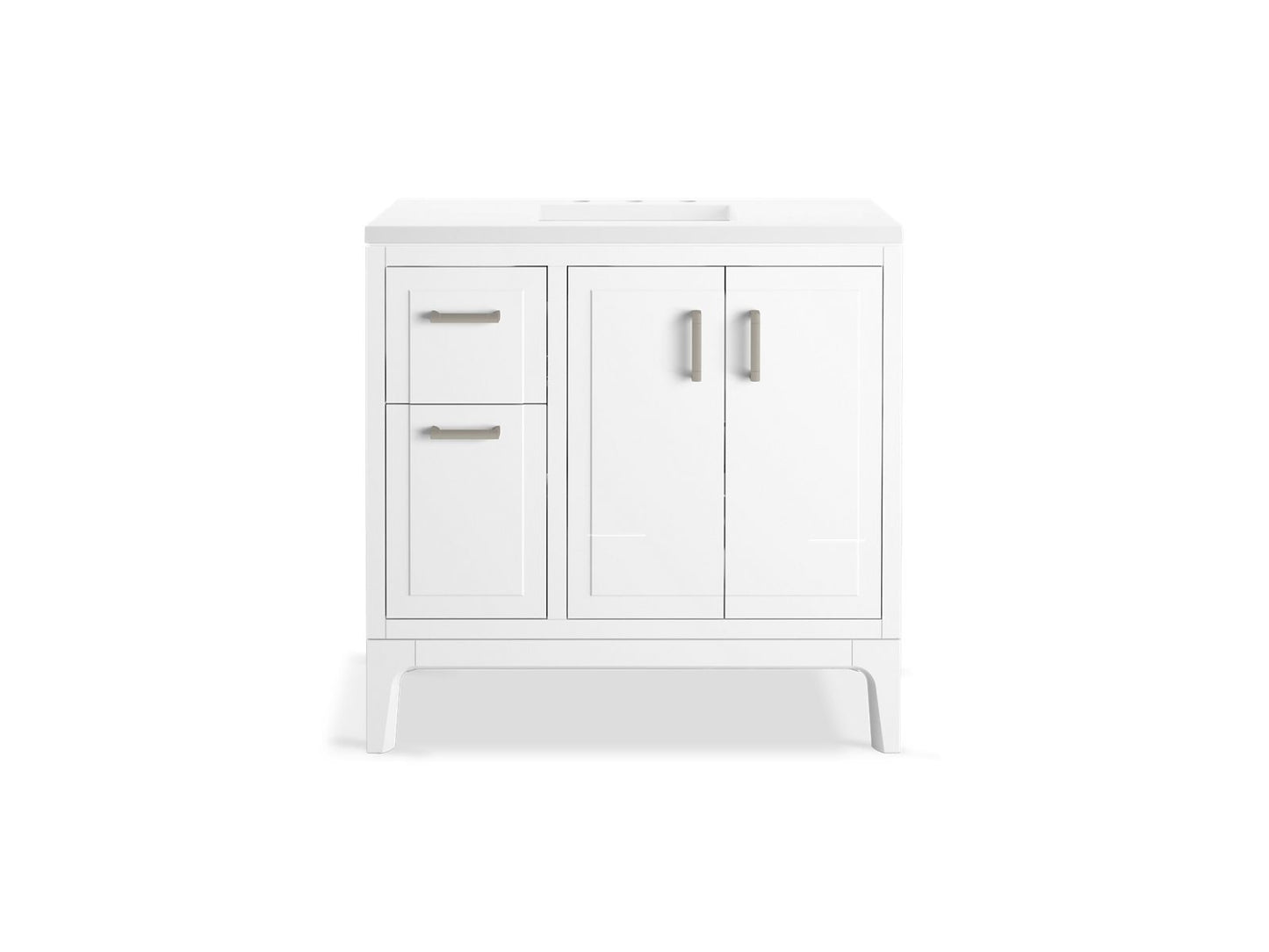 KOHLER K-33553-ASB Seer 36" bathroom vanity cabinet with sink and quartz top
